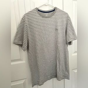Men’s large grey/white striped Chaps tshirt